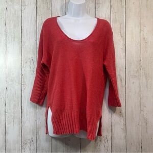 Anthropologie Moth Catamaran Red Linen Blend Sweater S